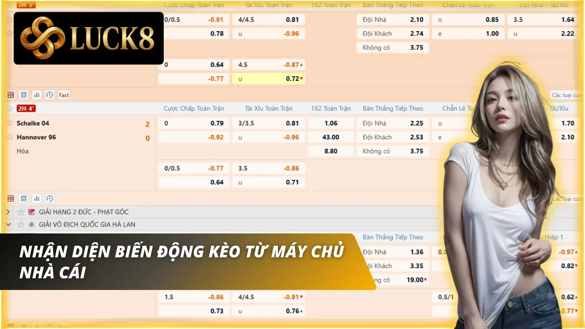 Nhận diện biến động kèo khi tiến hành soi kèo Luck8